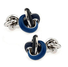 Load image into Gallery viewer, Free shipping Black Cufflinks for men fashion knot design top quality copper hotsale cufflinks whoelsale&amp;retail