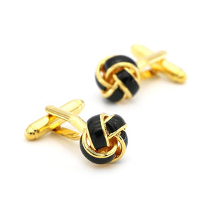 Free shipping Black Cufflinks for men fashion knot design top quality copper hotsale cufflinks whoelsale&retail