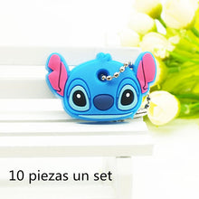 Load image into Gallery viewer, 10 PCS a SET  animal keychain cartoon key chain Anime Mario Garfield keycover super her key caps Children Car Keychain