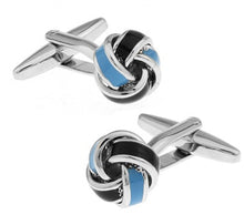 Load image into Gallery viewer, Free shipping Black Cufflinks for men fashion knot design top quality copper hotsale cufflinks whoelsale&amp;retail