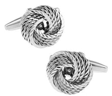 Load image into Gallery viewer, Free shipping Black Cufflinks for men fashion knot design top quality copper hotsale cufflinks whoelsale&amp;retail