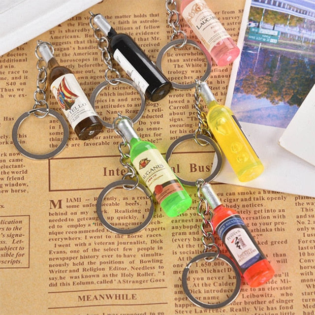 Hot Sale 1Pc  Bottle Pendant Random Color Women Men Unisex Fashion Promotional Mobile Chain Key Chain